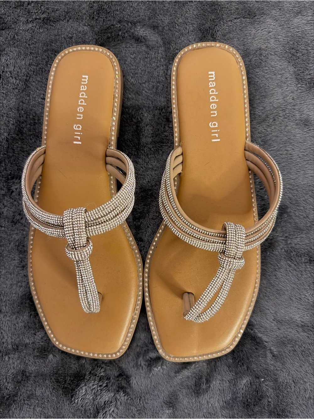 Madden girl size 8 rhinestone sandals womanβs